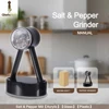 black Pepper Mill+Black+Glass+Acrylic+Plastic