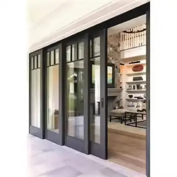 ALUFRONT Exterior Patio Insulated Aluminum Sliding Double Glazed Glass Sliding Doors