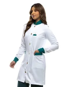Wholesale Sweet Dental White Laboratory Coat Anti-static Hospital White Dentist Women's Lab Coat Uniforms