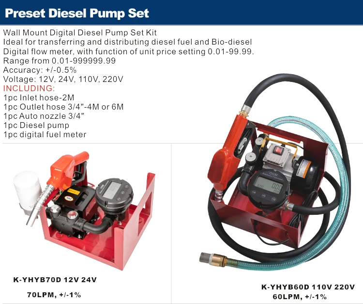 24 V electric diesel pump 180 W - 24 V oil pump