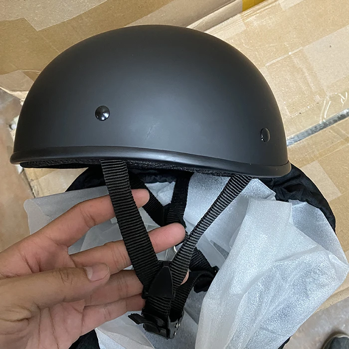 Stock No Mushroom DOT Chopper Bike Style Motorcycle Helmet