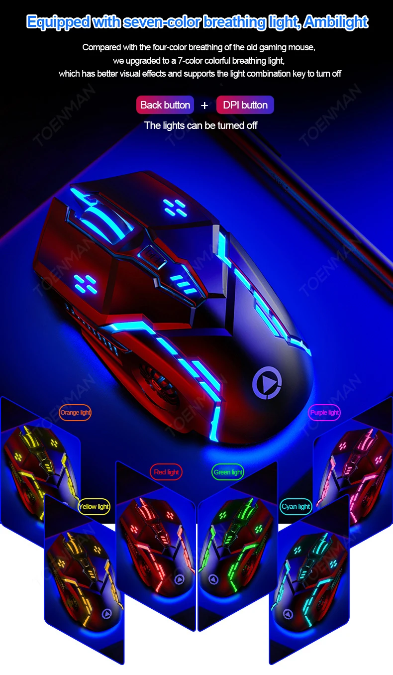 Professional Computer Accessories USB Wired Mechanical Gaming Keyboard And Mouse Combo RGB Lighting Backlit Gamer Keyboard