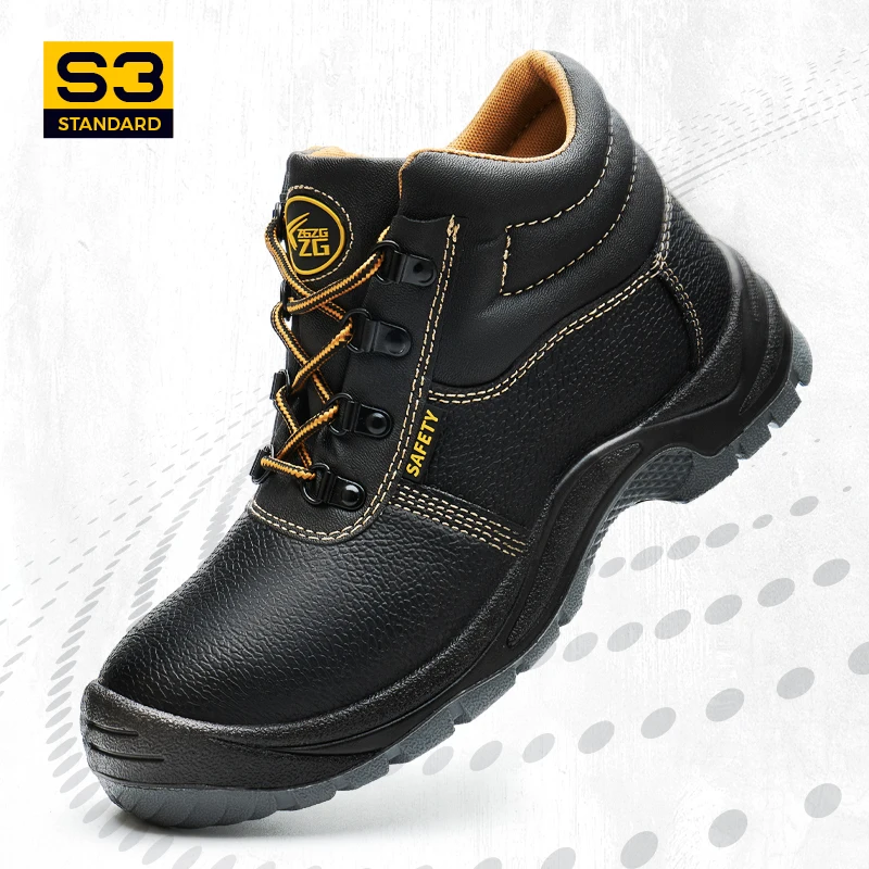 1088-1 S3 European Standard Cow Split Leather High Cut Safety Boot, S3 ...