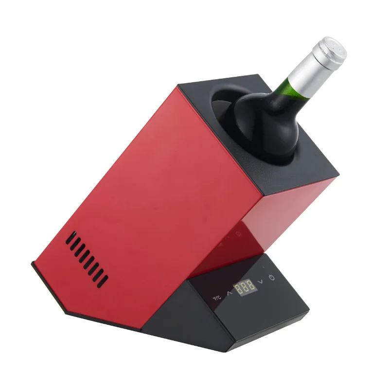 Wine Enthusiast Single Bottle Chiller Keep Cold  Preserver Electric Wine Cooler