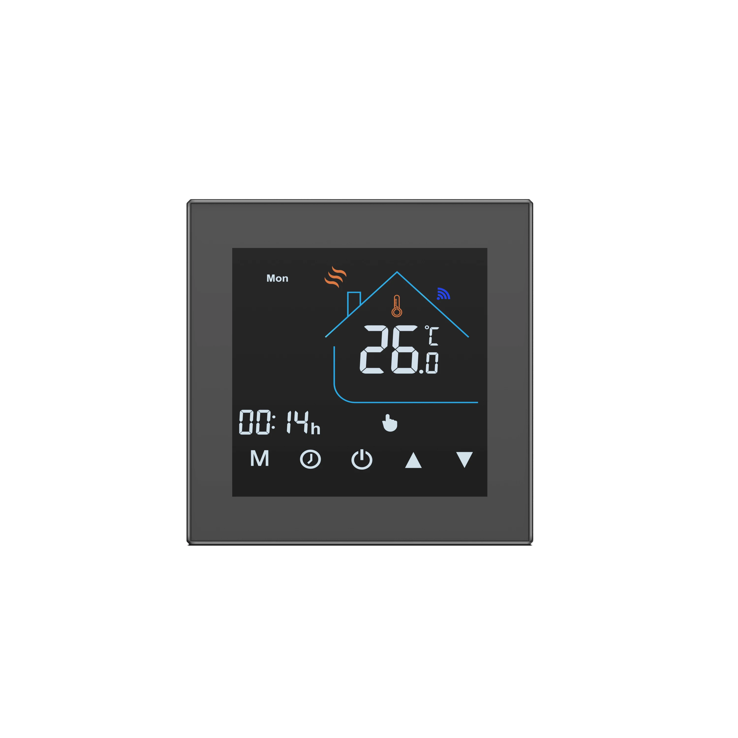 WiFi, Battery Gas Boiler Thermostat, 2-Wire Programmable Room Thermostat Controlled By Tuya Or Smart Life Compatible With Alexa And Google Home Voice Control 3a White Wall Mount 85055965