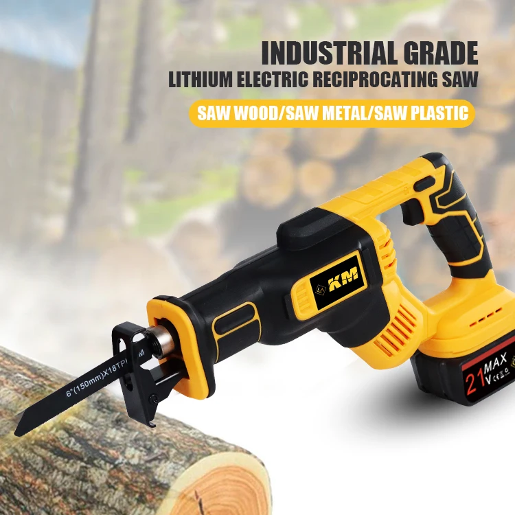 Km Lithium Cordless Wood Saw Electric Saber Saw Household Reciprocating