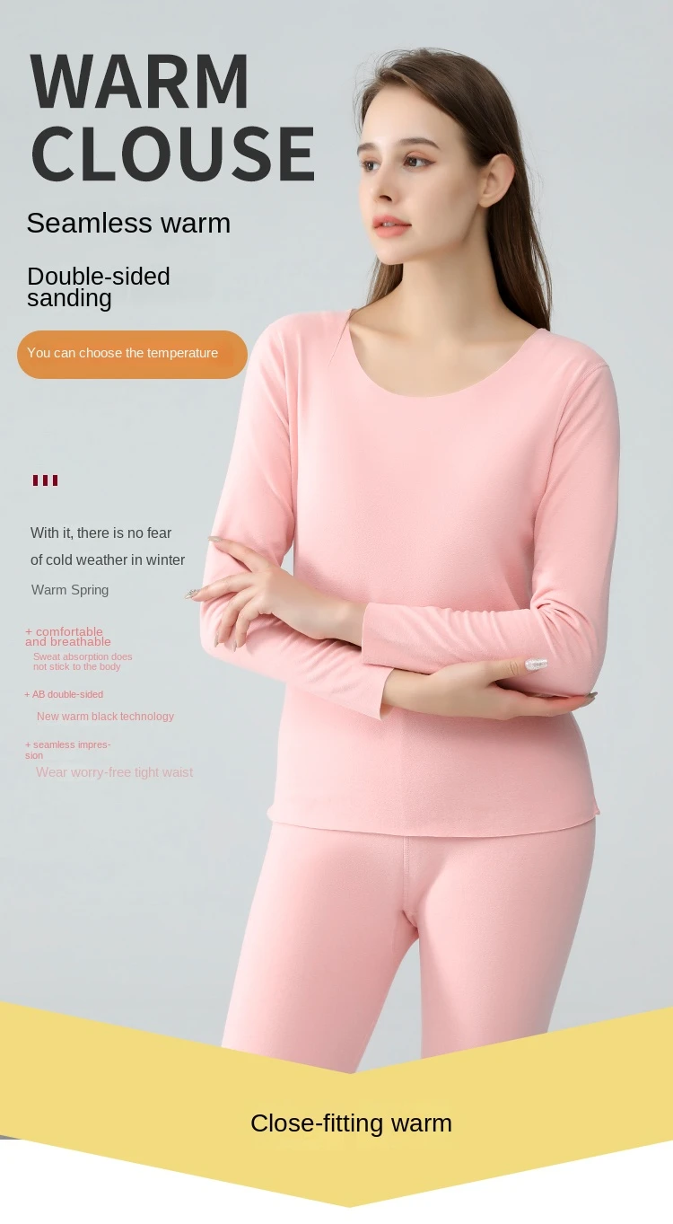 Wholesale Winter Lady Adult Sexy Warm Inner Wear Seamless Thermal Suits
