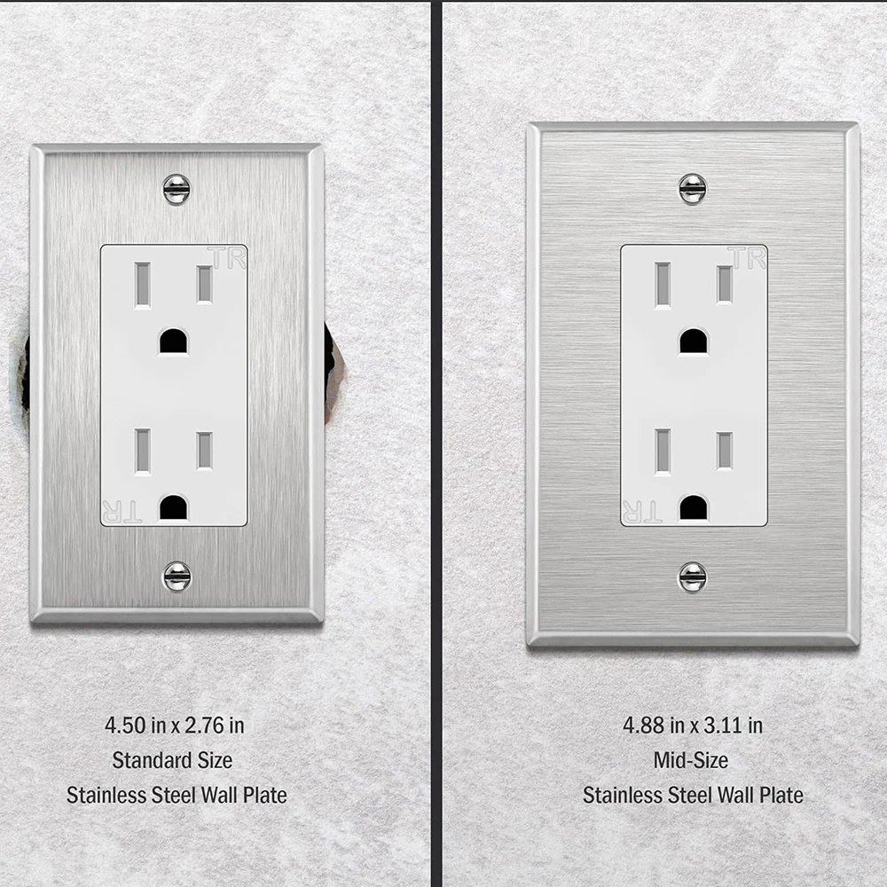 Metal Gold Outlet Cover or Light Switch Cover Wall Plate Corrosion Resistant Single