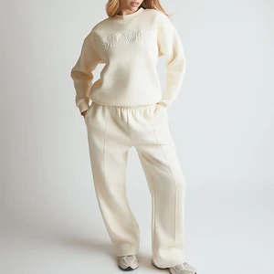 OEM Wholesale Unisex Hoodies for Women 100% Cotton Streetwear Sweatshirts with 3D Emboss Anti-Shrink Knitted Sweatshirts