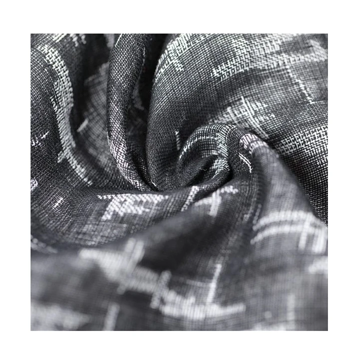 
100% french linen fabric or linen blend fabric plain yarn dye jacquard solid print antibacterial fabric 