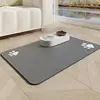 No-wash pet placemat - big dog puppy dark gray