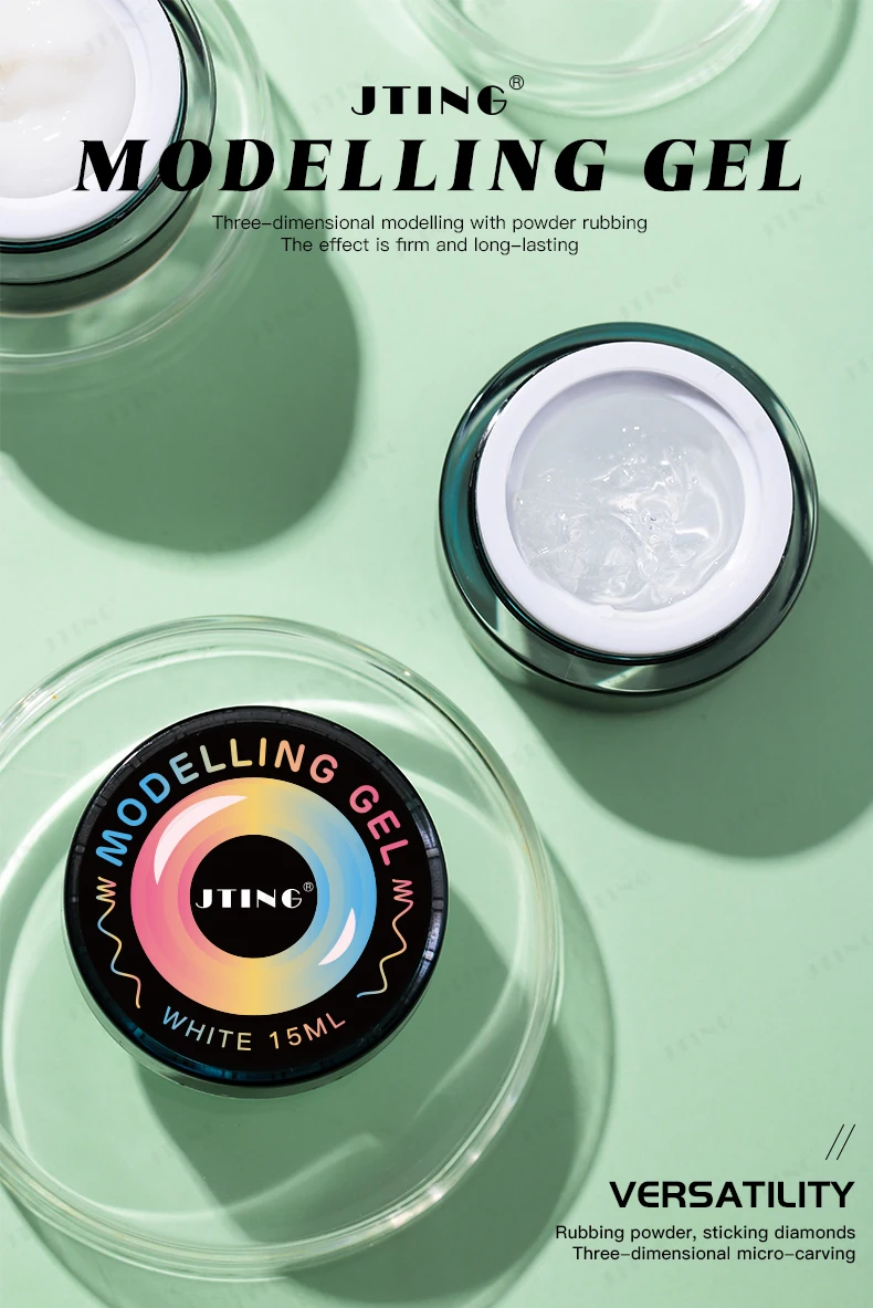 Jting Non Sticky Diy 3d Effect Clear Rubber Modelling Gel Polish 15g Long Lasting Jelly