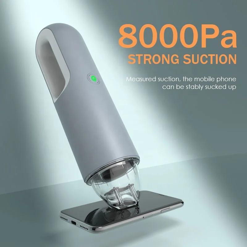 Портативный 8KPa Мощное всасывание беспроводной ручной вакуумный пакет для хранения автомобильного пылесоса шерсти домашних животных вакуума