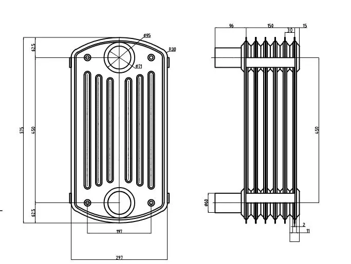 transformer corrugated fin radiator