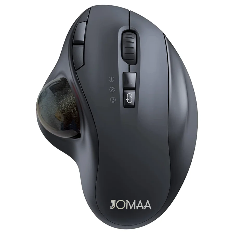 JOMAA ワイヤレスUSBトラックボールマウス 人間工学に基づいた2.4G充電