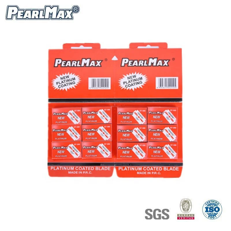 PearlMax Custom Safety Razor Shaving Blade Wholesale Stainless Steel Face Razor Blade Private Logo Shaving Blade