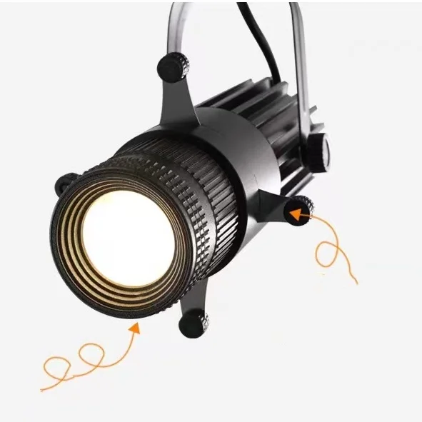 Adjustable Aperture LED Track Spotlight Commercial Beam Cobb Surface Mounted IP65 Rating for Commercial Painting Shops