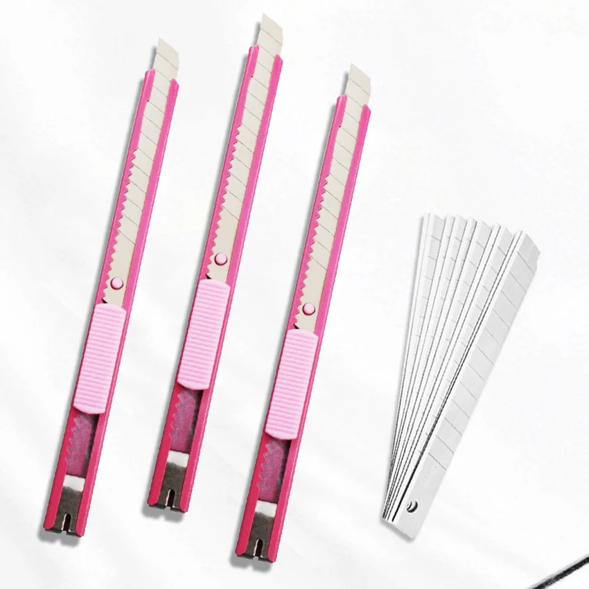 Cardboard Box Paper Cutter Pocket Pink Stationery Craft