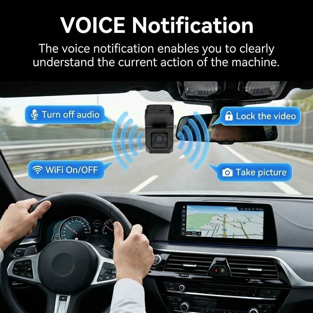 VIEVGUARB Full Protection 360 Camera Car WiFi Dash Cam 2K 4K Optional with 1 Year Warranty Dual Lens Night Vision