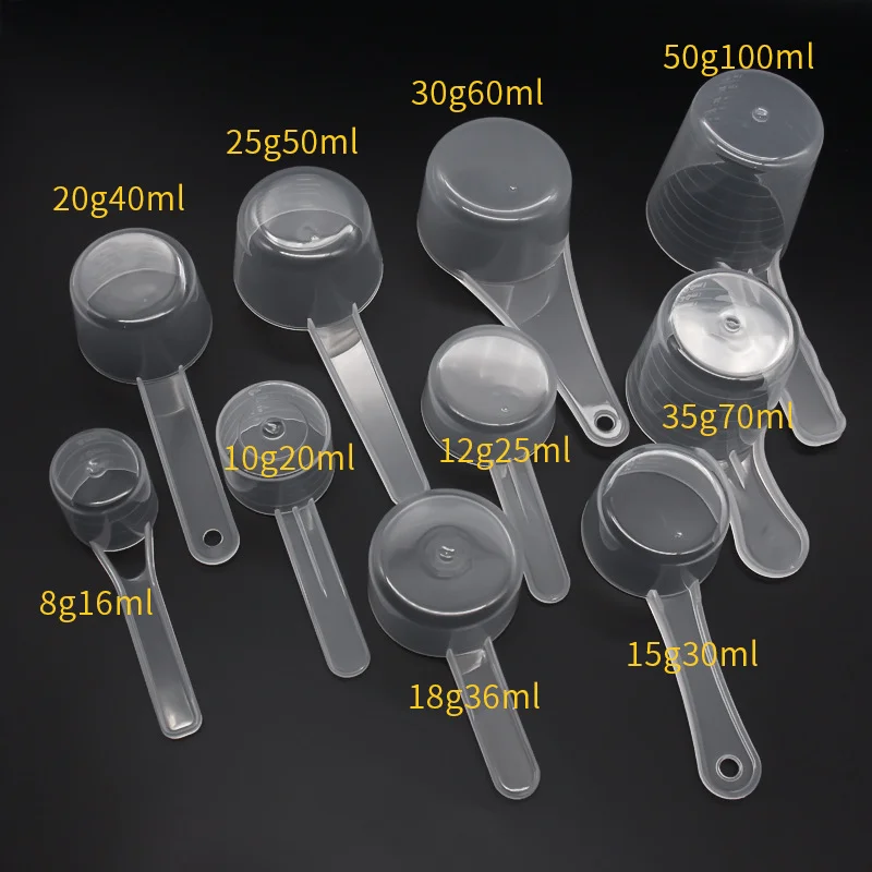 1g 2ml 2cc Plastic Measuring Spoon Scoop Whey Protein Powder Spoon for Kitchen Salt Scoop Degradable Wheat Straw Material