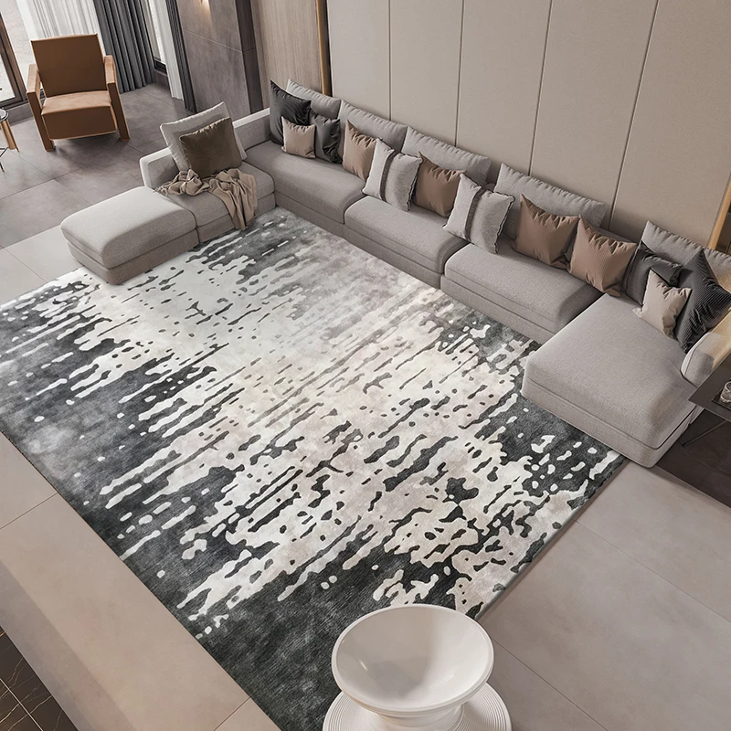 Luxury Heat Set Olefin Rug Soft Carpet and Rug for Living Room and Bedroom Greek Golden Round Rug