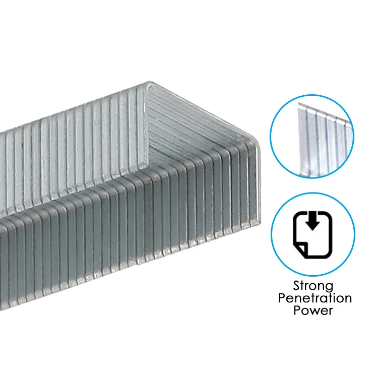 Foska Super Cost Effective Anti-rust Galvanized Wire No.10 Silver Staples for School Office Stationery Supplies