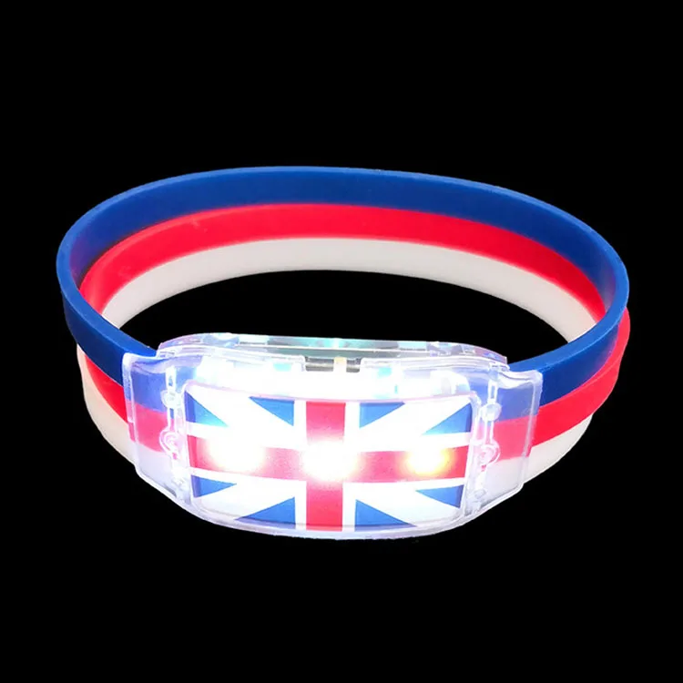 Fashion Color Change Flashing Wristband Motion Sensor Activated