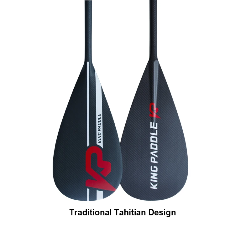 Kingpaddle Hybrid Wood and Carbon Fiber Outrigger Canoe PADDLE
