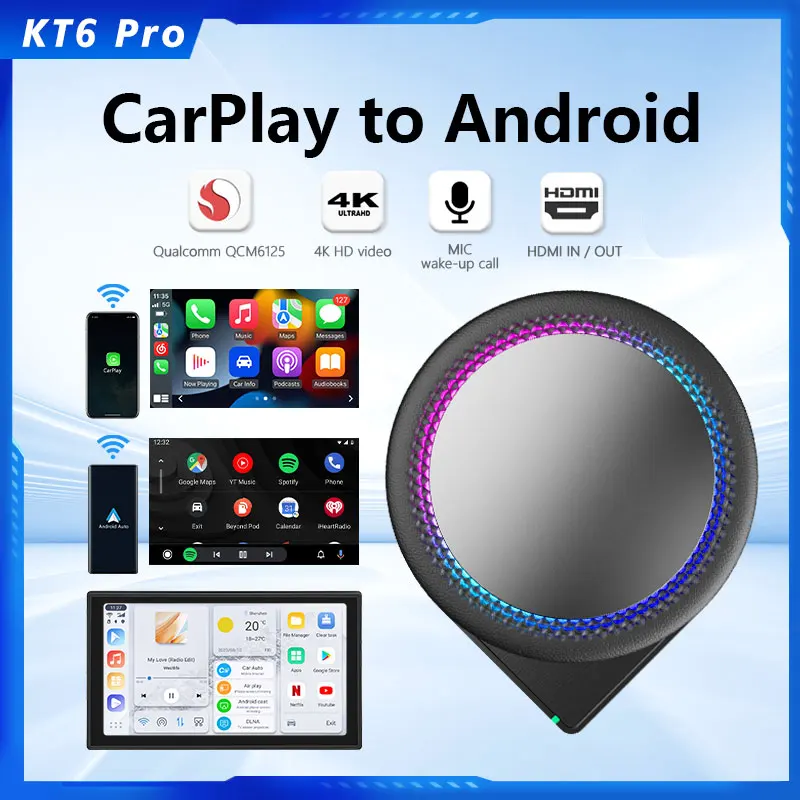 Hd-port Carplay Ai Box - Android 13, 8GB RAM, 128GB Storage