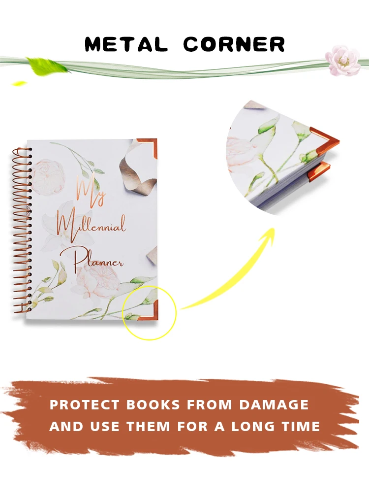 Jame Book Printing Planners Agenda Diary Calendar Spiral Notebooks Note Book Custom logo Custom Journal details