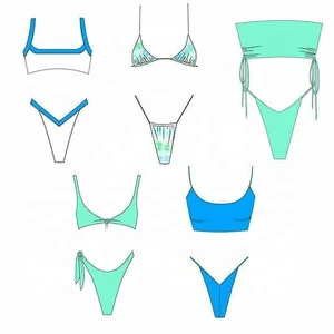 MLY Hot Swim Trend Sexy Girl Private Label Swimwear Transparent Two Piece Micro Bikini