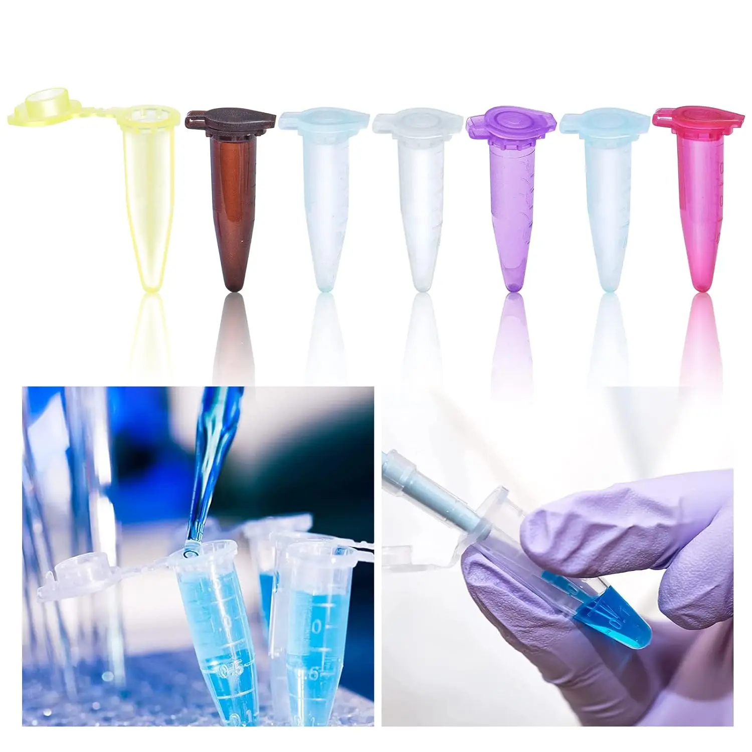 EsportsMJJ 100pcs Tubes De Centrifugation 2mL Polypropylène PP - Transparent Gradué