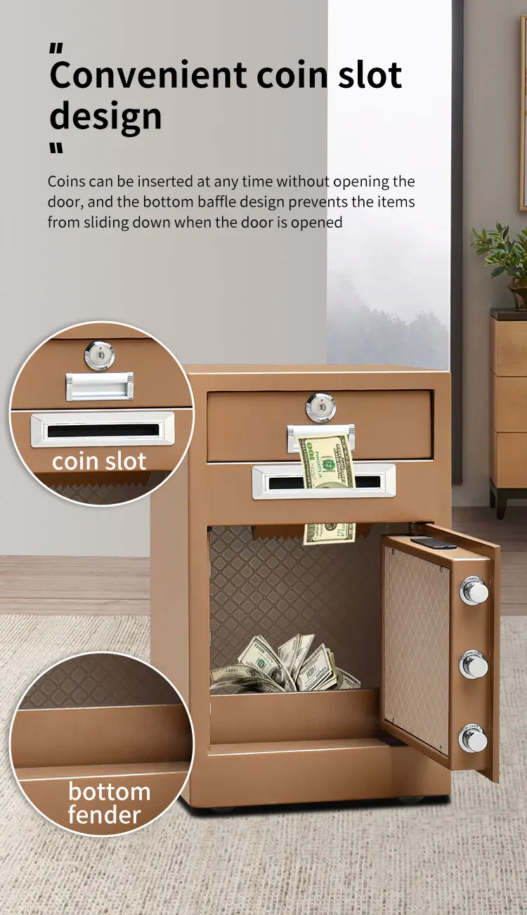 CEQSAFE Automatic Digital Security Fireproof Safe Box Store Money Electronic Safe Deposit Box manufacture