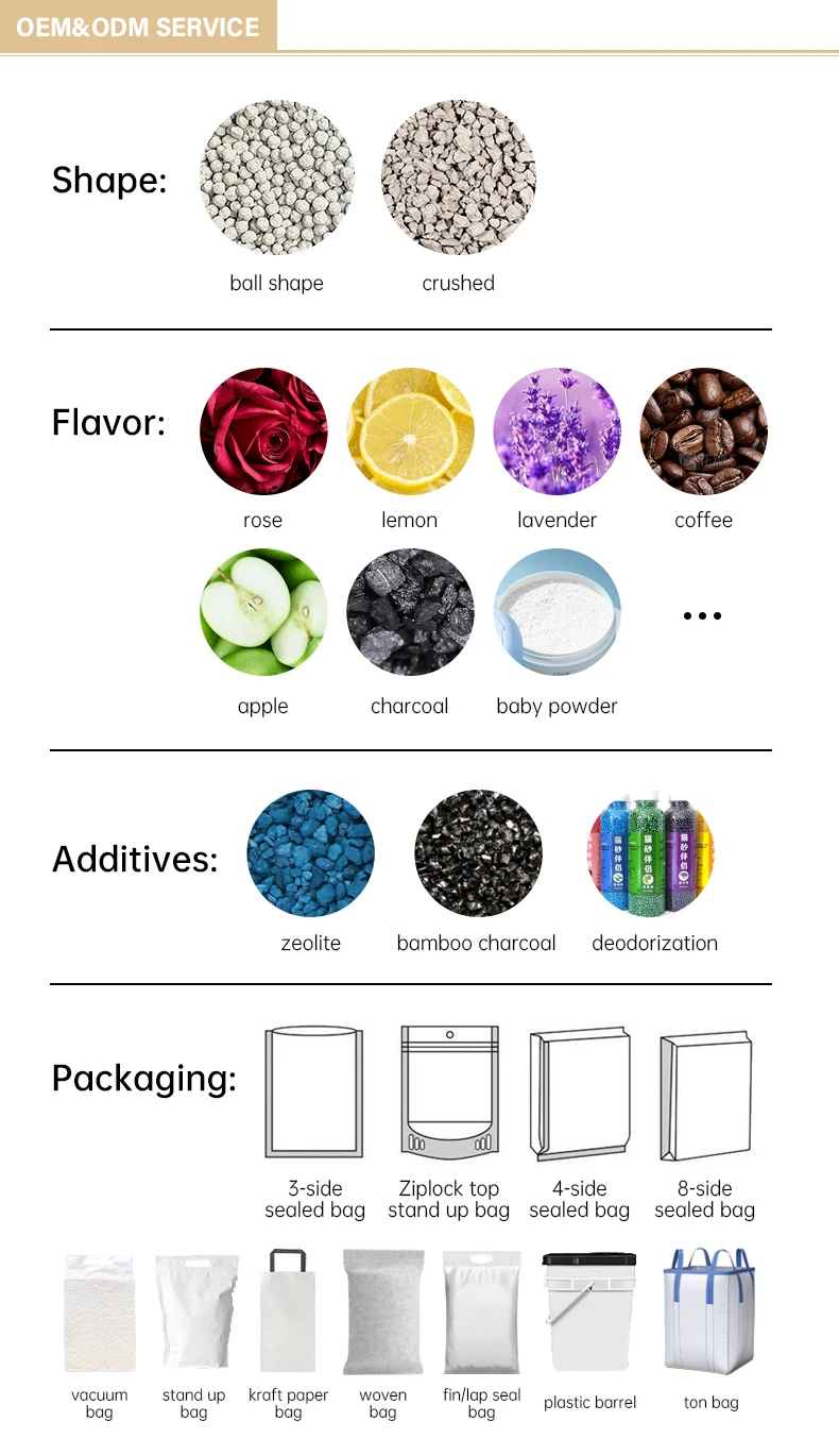 Wholesale Bulk 10kg 20kg Ball Shaped Premium Organic Clay Cat Litter