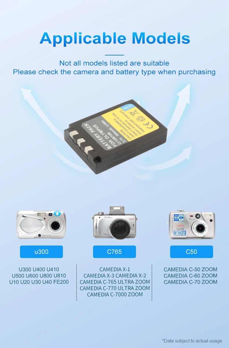 950mAh Li-10B Li10B Li 10B Li-12B Li12B Li 12B Rechargeable Battery for Olympus FE-200 IR-500 X-1 X-2 X-3 C-760 factory