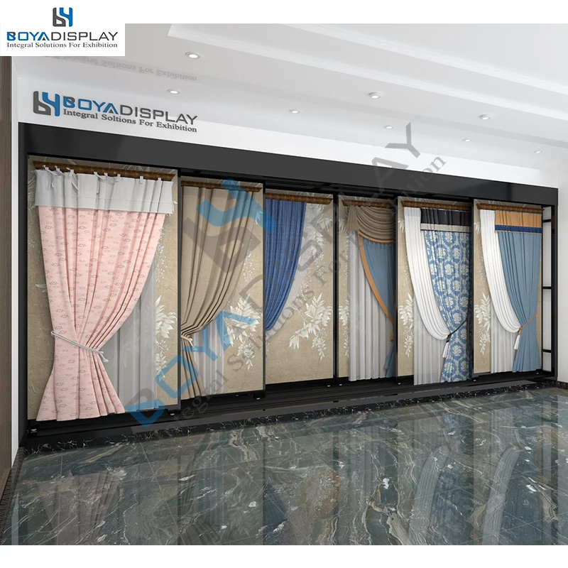 Metal Sliding Typepush Pull Type Window Curtain Purdah Display Rack Stand