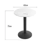 Snow mountain white-black wrought-iron legs