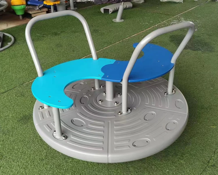 Children's powerless merry-go-round Safety swivel seat with railing High quality outdoor equipment multi-person swivel chair