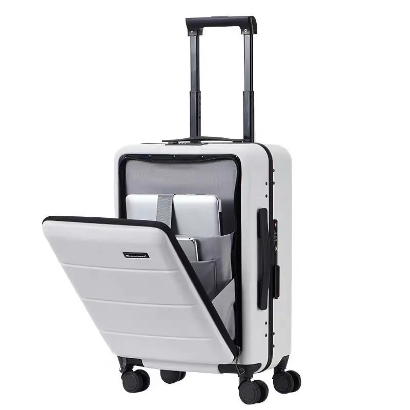 MIFUNY 18 inch Mini Rolling Luggage Business Front Opening Pull