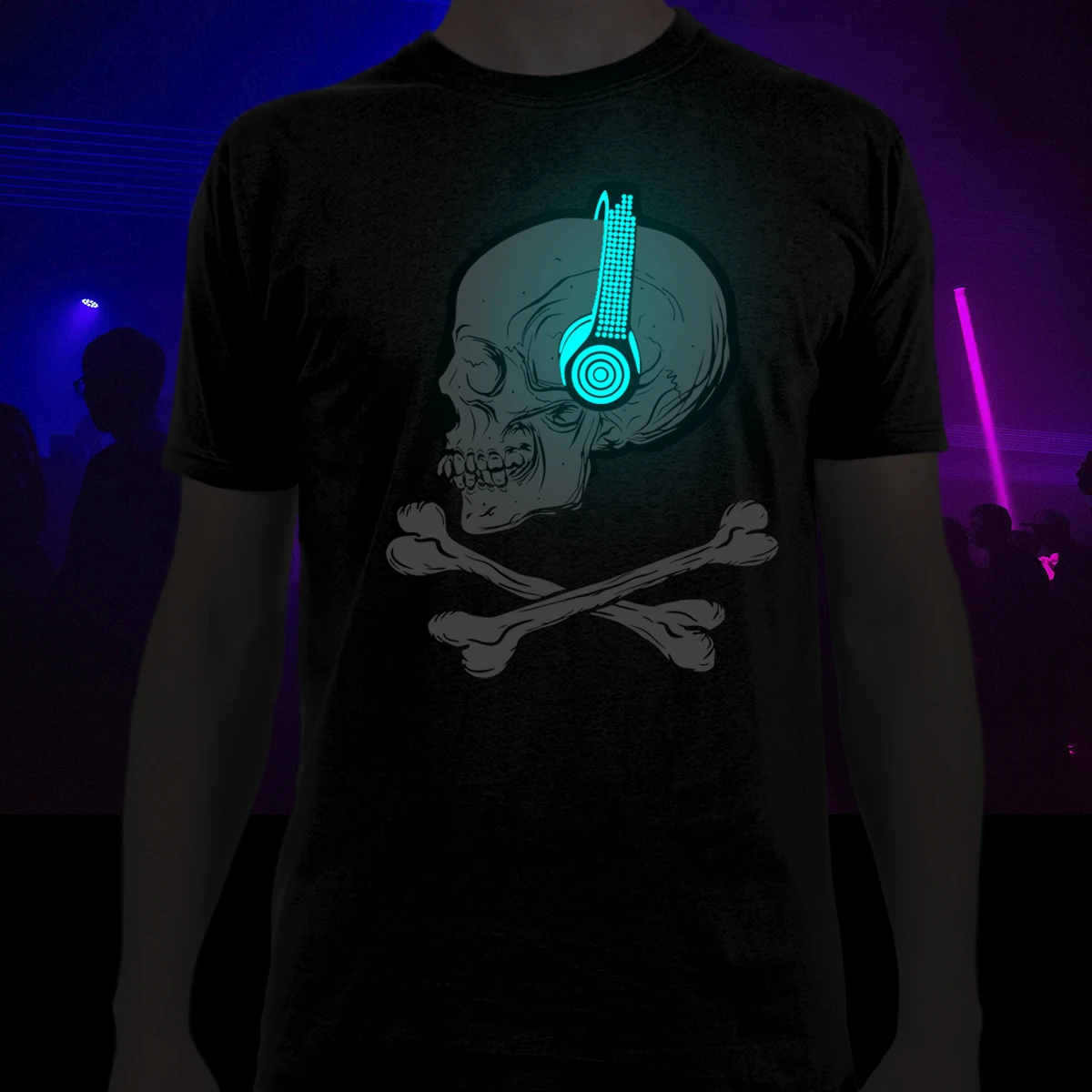 HDE T-Shirt Con Luci LED Attivate Dal Suono - Maglietta Interattiva Con Pannello Luminoso Rimovibile - Unisex - 6