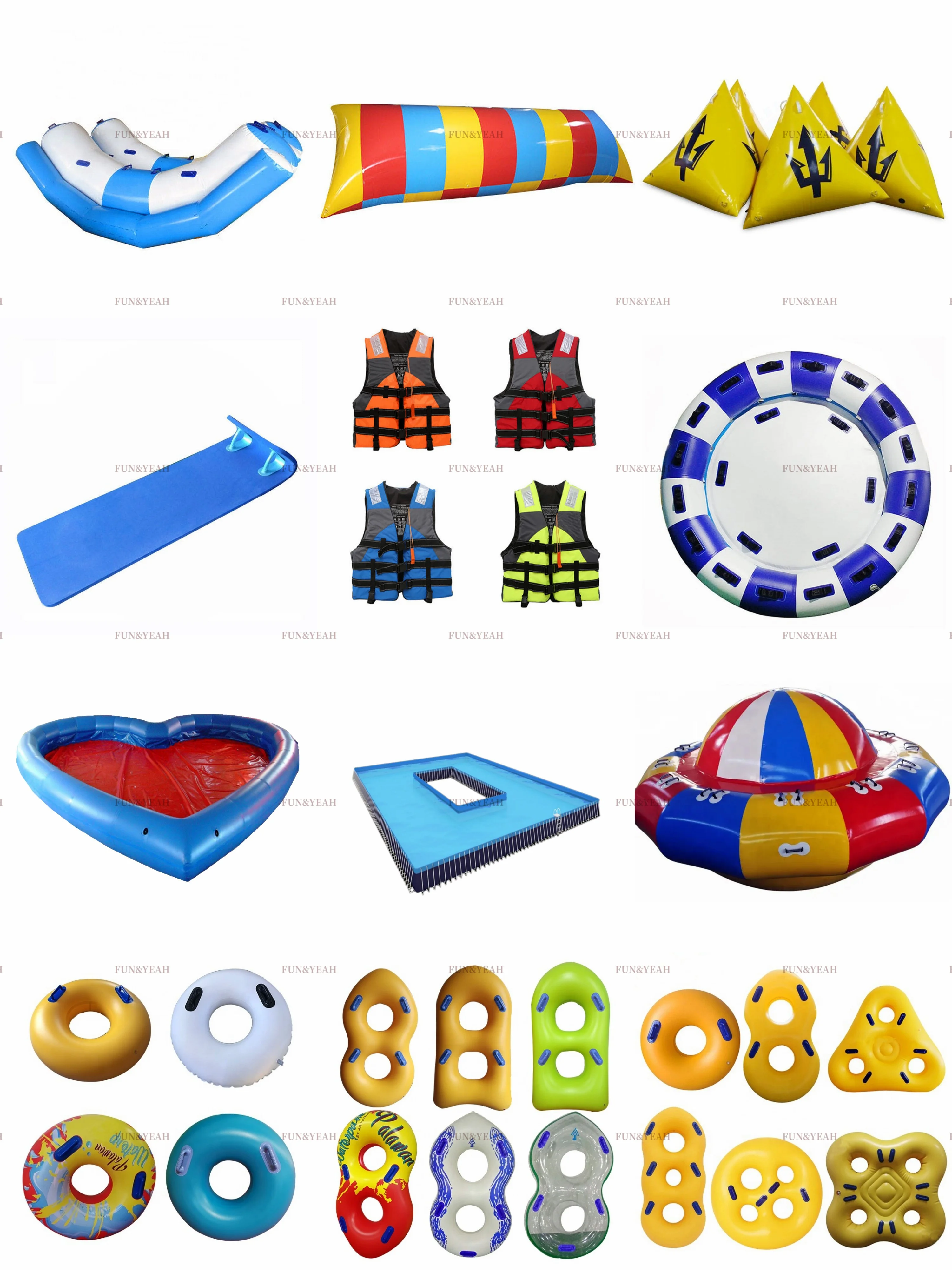 Single Double Tube Water Park Slide Tubes Inflatables Raft Water Slide