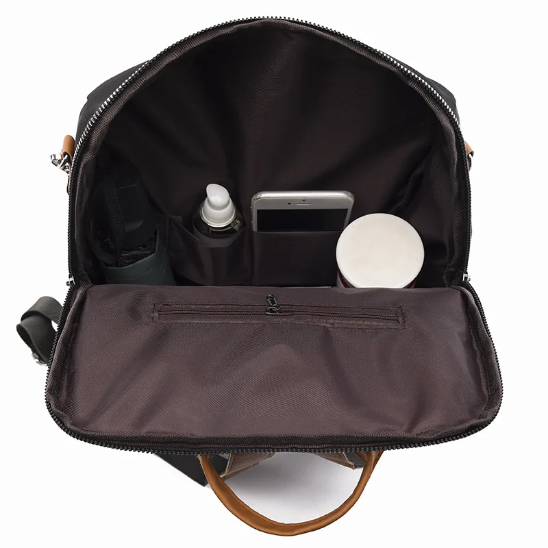 NEW Casual Female Travel Backpack School Bags Wholesale Big Capacity Color Contrast Backpack Anti-theft Backpack