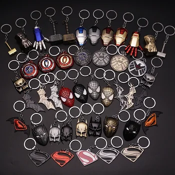 Superhero Series Fashion Charm Pendants Captain Key Chain Alloy Shield Key Rings For Gift Car Keychain Jewelry Souvenir