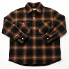 Plaid nero e arancione