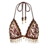 Brown Triangle Bikini Top