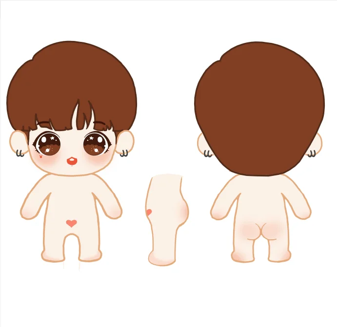 Design Your Stuffed Plush Doll Customized Soft Stuffed Plush Toys Human Baby Toys Star Dolls Custom Korean Plush Toy Star Doll