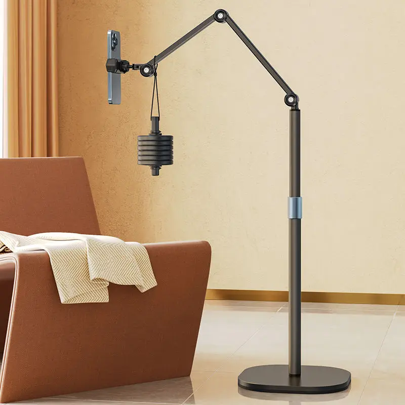 product boneruy 360 degree rotation live stream holder aluminum alloy carbon steel height adjustable mobile phone floor stand 10 months-7