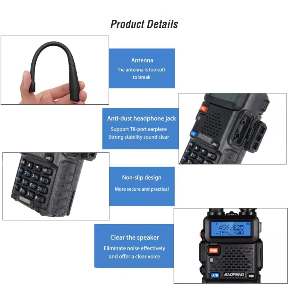 Boafeng Original Two Way Radio Uv-5r 5w/8w Handheld Radio 1800mAh Long Range Radio Vhf Baofeng UV 5R Walkie Talkie