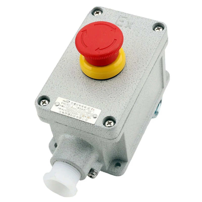 Explosion Proof Emergency Stop Push Button Round Power Head Switch Ex De IIC T6 Ex Proof Emergency Stop Station