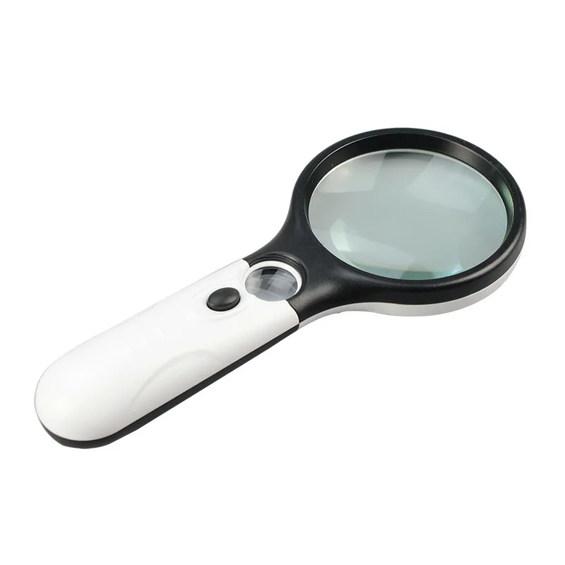 No.6902b 3x 45x Lighted Magnifying Glass Handheld Reading Magnifier ...